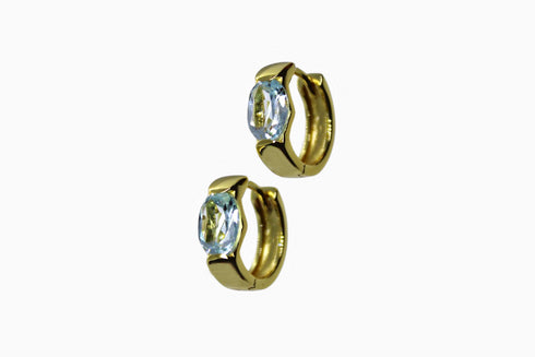 Divya दिव्या | Blauer Topas | Hoop | 18K Vermeil Vergoldung